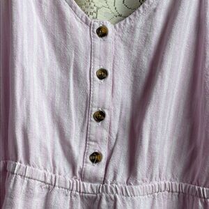 Sonoma Light Pink Linen Blend Sun Dress NWT